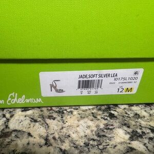 Sam Edelman Jade Soft Silver Leather Heeled Sandals